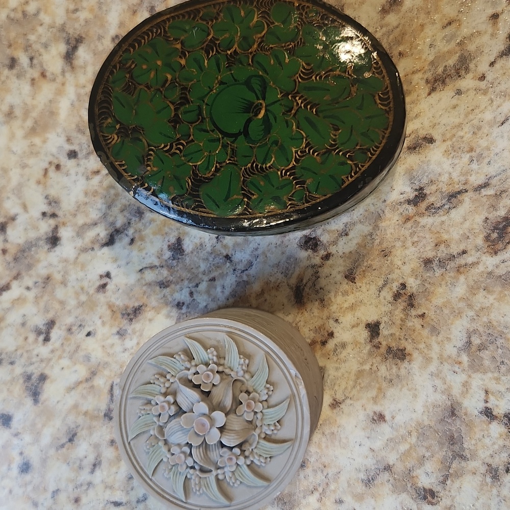 Vintage Trinket Boxes, Compacts, Credit Card Holders Set Of 10 Damaged - Picture 4 of 11